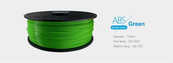 3D FILAMENT 1,75mm ABS Zöld (1kg-os tekercs)