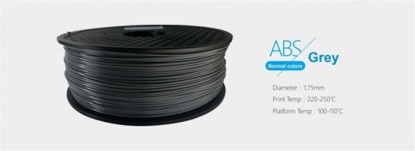 3D FILAMENT 1,75mm ABS Szürke (1kg-os tekercs)