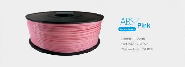 3D FILAMENT 1,75mm ABS Rózsaszín (1kg-os tekercs)