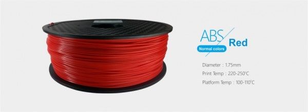 3D FILAMENT 1,75mm ABS Piros (1kg-os tekercs)