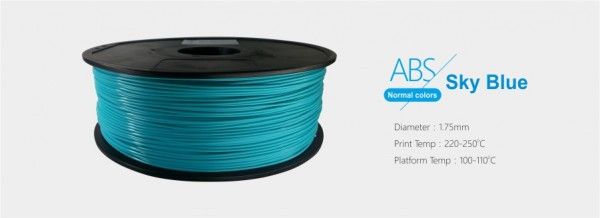 3D FILAMENT 1,75mm ABS Ég kék (1kg-os tekercs)