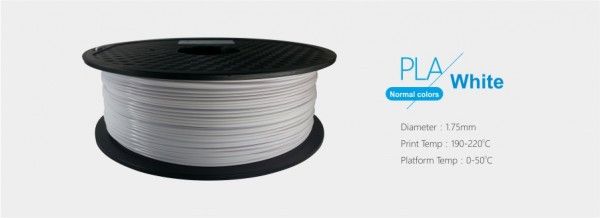 3D FILAMENT 1,75mm PLA Fehér /1kg-os tekercs/