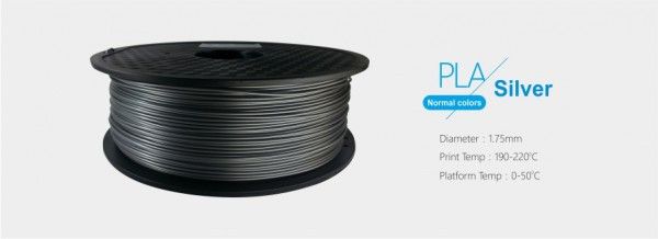 3D FILAMENT 1,75mm PLA Ezüst /1kg-os tekercs/