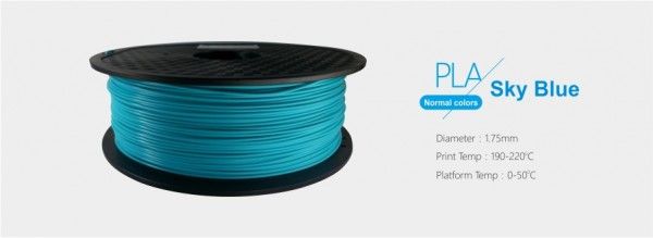 3D FILAMENT 1,75mm PLA Ég kék /1kg-os tekercs/