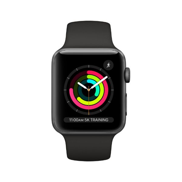 Apple Watch S3 GPS+Cellular 42mm A.szürke tok, fekete szíj