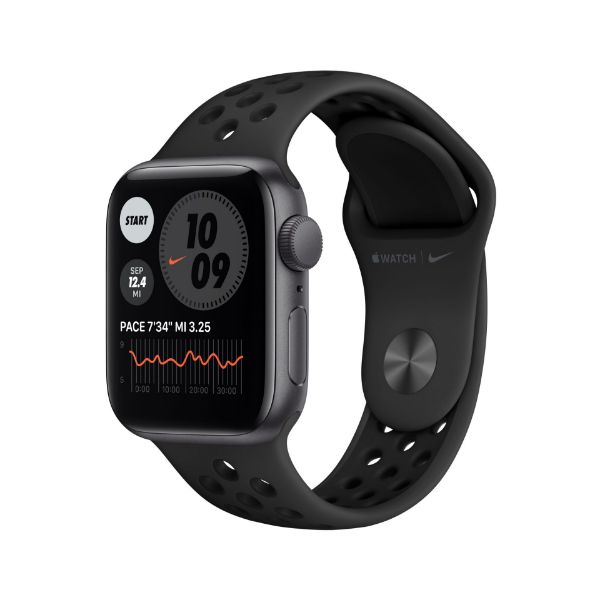 Apple Watch Nike S6 GPS, 40mm asztrosz.al.tok, fekete szíj