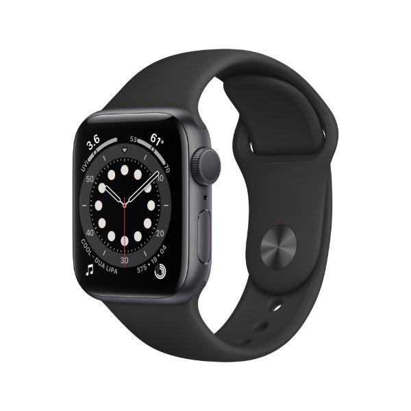 Apple Watch S6 GPS, 40mm fekete alumínium tok fekete szíj