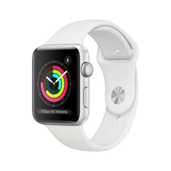 Apple Watch S3 GPS 42mm ezüst tok, fehér szíj