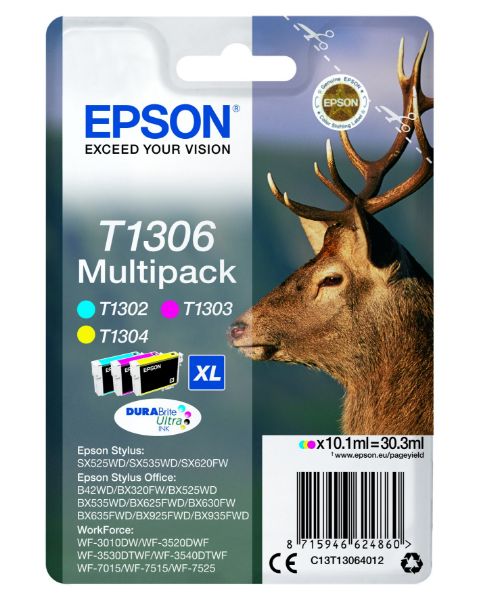 Epson T1306 Patron Multipack Három szín (Eredeti)