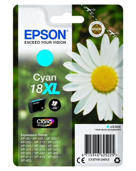 Epson T1812 Patron Cyan 6,6ml 18XL (Eredeti)