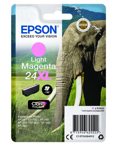 Epson T2436 Patron Light Magenta 9,8ml 24XL (Eredeti)