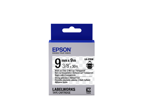 Epson LK-3TBW Black/Clear 9mm szalag (9m)