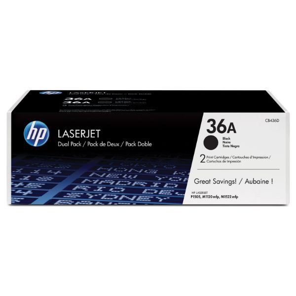 HP CB436AD Toner Black 2x2k No.36AD (Eredeti)