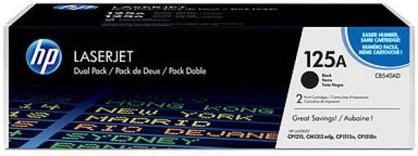 HP CB540AD Dupla Toner Black 2,2k No.125A (Eredeti)