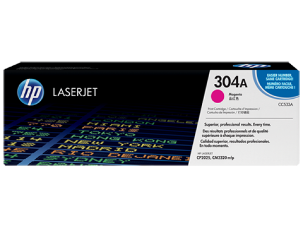HP CC533A Toner Magenta 2,8k No.304A (Eredeti)