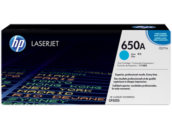 HP CE271A Toner Cyan 15k No.650A (Eredeti)