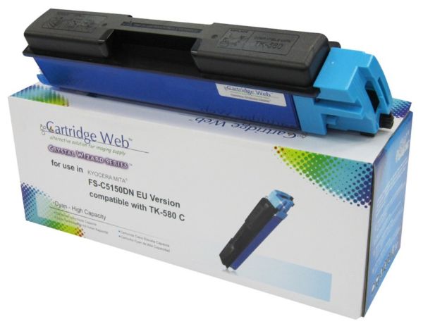 KYOCERA TK580 Toner Cyan CHIPPES CartridgeWeb (For use)