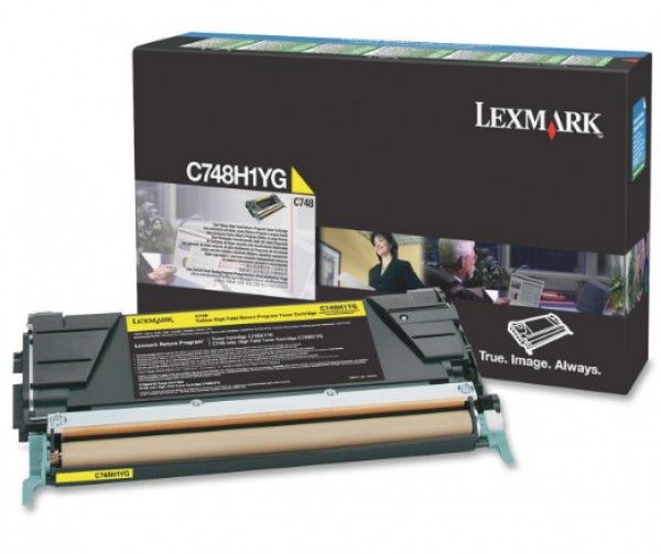 Lexmark C748 High Return Toner Yellow 10K (Eredeti) C748H1YG