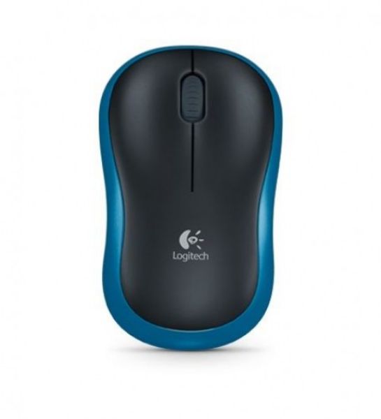 Logitech M185 vezeték nélküli egér, fekete-kék