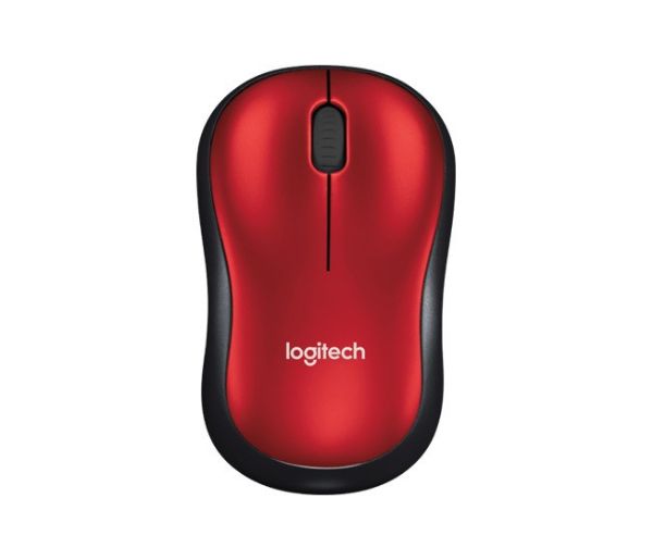 S Logitech M185 vezeték nélk egér piros