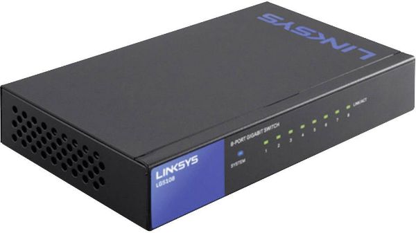 LINKSYS Switch LGS108-EU 8-Port Gigabit üzleti, asztali