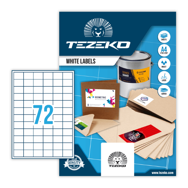 Tezeko négyszög 33 x 23,75 címke
